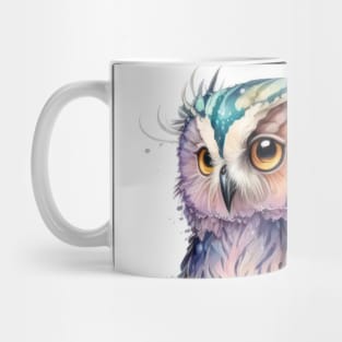 Owl Bird Portrait Animal Painting Wildlife Outdoors Adventure Mug